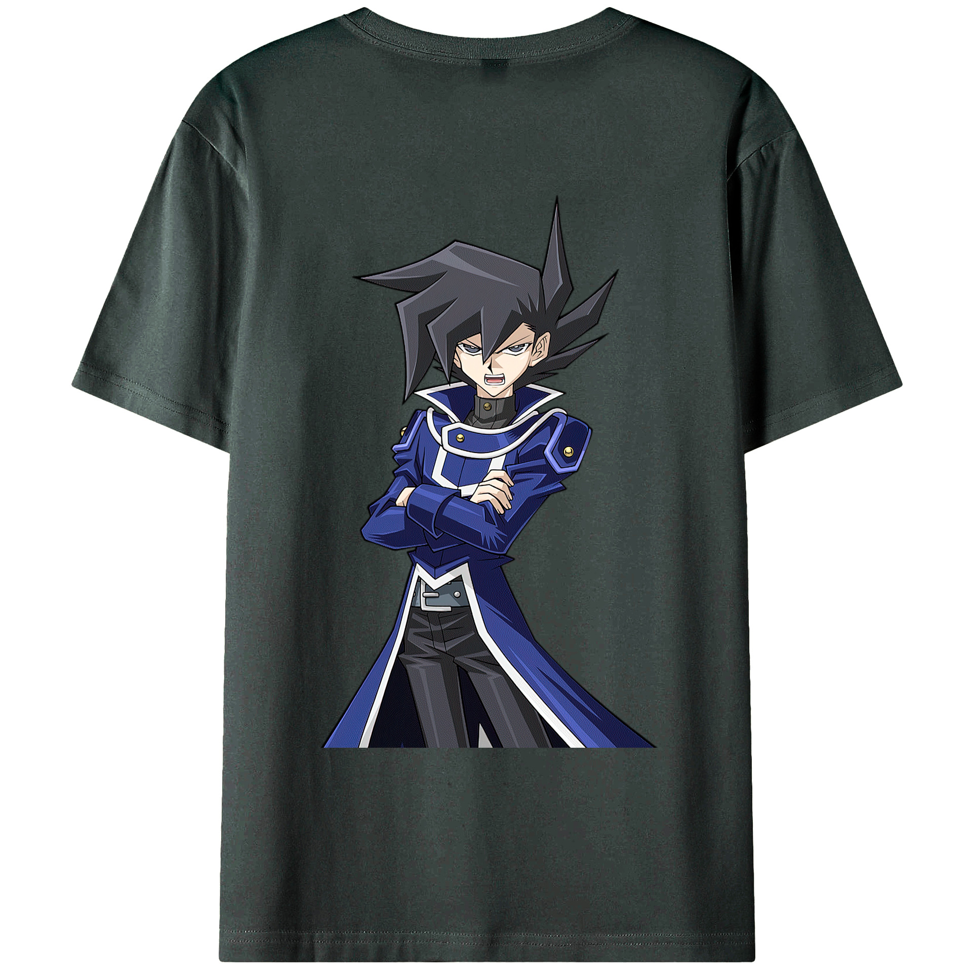（画像用） 遊☆戯☆王 Yu-Gi-Oh! 綿100％ メンズ半袖Tシャツ（バックプリント） 通気性